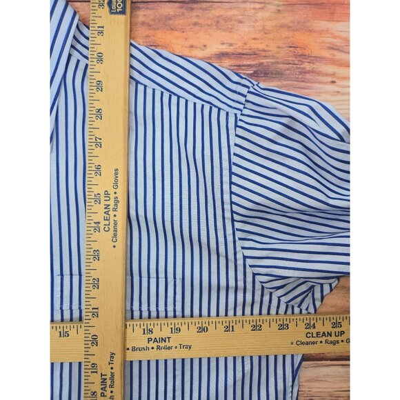 Tommy Bahama Mens Blue & White Striped Shirt 16 XL - Picture 7 of 7